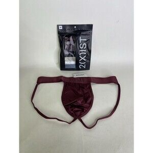 2xist Sexy Sliq Ultra Low Rise Jock Strap Jockstrap Burgundy Red Mens Size M